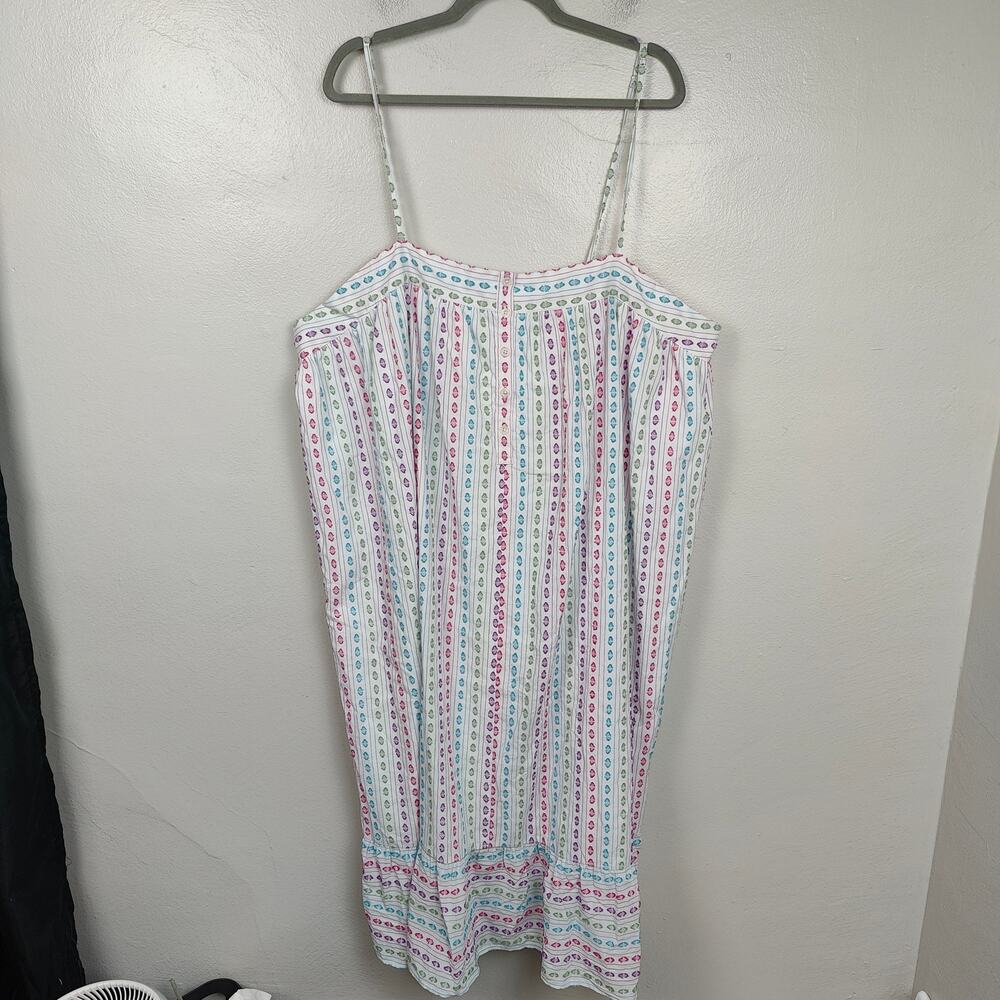 ModCloth A Weekender's Dream Embroidered Midi Dress Womens 2X NWOT White Multi
